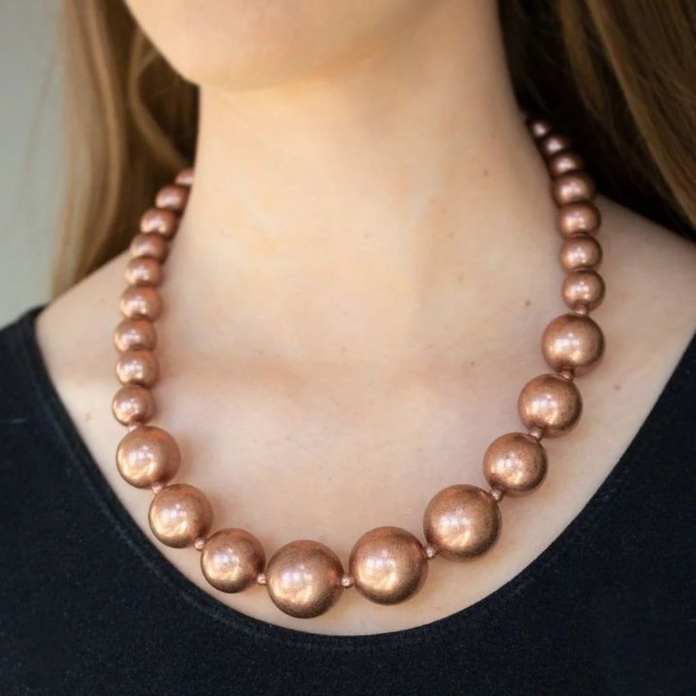 Necklace, Pearls, Copper